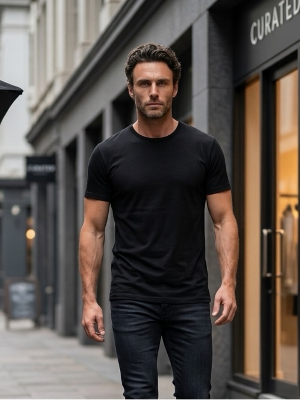 Good Fellow Men's Black Solid Crew Neck Short Sleeve T-Shirt Bundle -Size XL